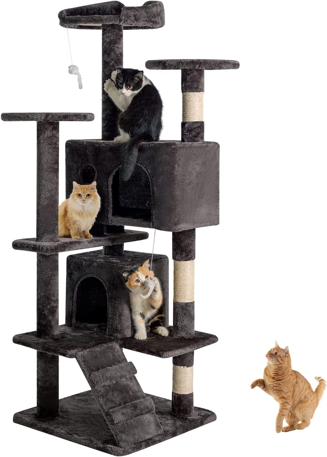 BestPet 54in MultiLevel Cat Tree Tower with Cat Scratching Post Stand House Furniture Kitty