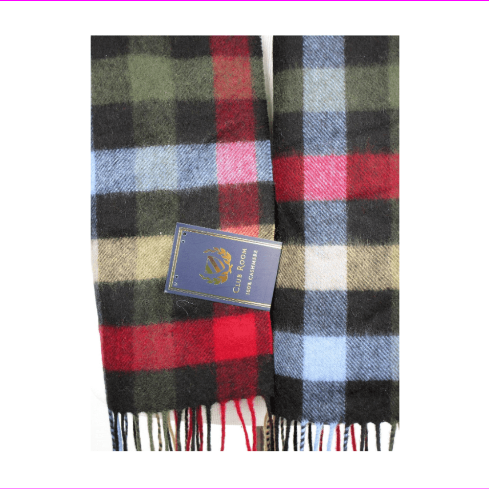 Plaid Cashmere Scarf (OS 
