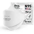 thumbnail image 2 of BNX N95 White Respirator Face Mask, Tri-Fold Cup/Fish Style, 50-Pack, Model F95W, 2 of 7
