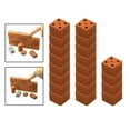 thumbnail image 1 of 20 Mini Ladrillos de Pared Macarena Modelo de Construcción Miniatura Jardín Mitad Roja, 1 of 8