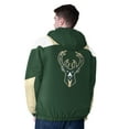 thumbnail image 2 of Men's Starter  Hunter Green/Cream Milwaukee Bucks Charger Half-Zip Pullover Jacket, 2 of 2