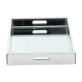thumbnail image 5 of DecMode 18" x 14" Silver Wooden Mirrored Tray, 1-Piece, 5 of 8