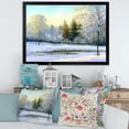 thumbnail image 3 of Designart 'Green Trees In Beautiful Winter Snow Landscape' Traditional Framed Art Print, 3 of 4