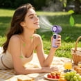 thumbnail image 3 of YWIYIUD 1PC 2.28x6.61inch Mini Portable HandheldFan with Digital Display Foldable and Practical Rechargeable Fan for Camping Vacation Outgoing Sports and Fishing, 3 of 4