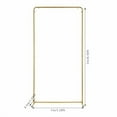 thumbnail image 3 of Backdrop Stand Wedding Arches Frame Kit with Elastic Cloth Cover, 39"X79" Metal Rectangular Balloon Arch Stand for Wedding Birthday Parties Ceremony Anniversary Decor (Gold/Pink), 3 of 7