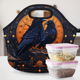 thumbnail image 6 of Herdesigns Vintage Neoprene Lunch Bag, Black Birds Insulated Lunch Box for Women Men Washable Lunch Tote Soft Lunch Container With Zipper for Work Picnic Travel, 6 of 7