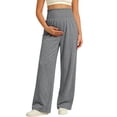 thumbnail image 2 of Maternity Women Wide Leg Pants Over The Belly Elastic Waist Trouser Fall Casual Stretchy Pregnancy Loose Sweatpant M-3XL, 2 of 6