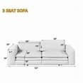 thumbnail image 6 of FFZ 93 inch King Size Sleeper Sofa Bed 3 in 1 Convertible Teddy Couch, Camel, 6 of 7