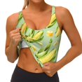 thumbnail image 3 of Balery Fresh Sweet Corn Sujetadores deportivos con espalda cruzada para mujer, acolchados, sin costuras, de alto impacto, ideales para yoga, gimnasio, entrenamiento y fitness.-, 3 of 8
