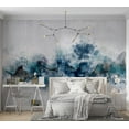 thumbnail image 5 of Abstract Wallpaper Wall Mural - Modern Blue Wave, 5 of 5