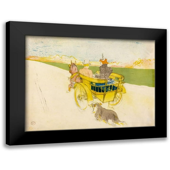 Toulouse-Lautrec, Henri de 14x12 Black Modern Framed Museum Art Print Titled - Country Outing