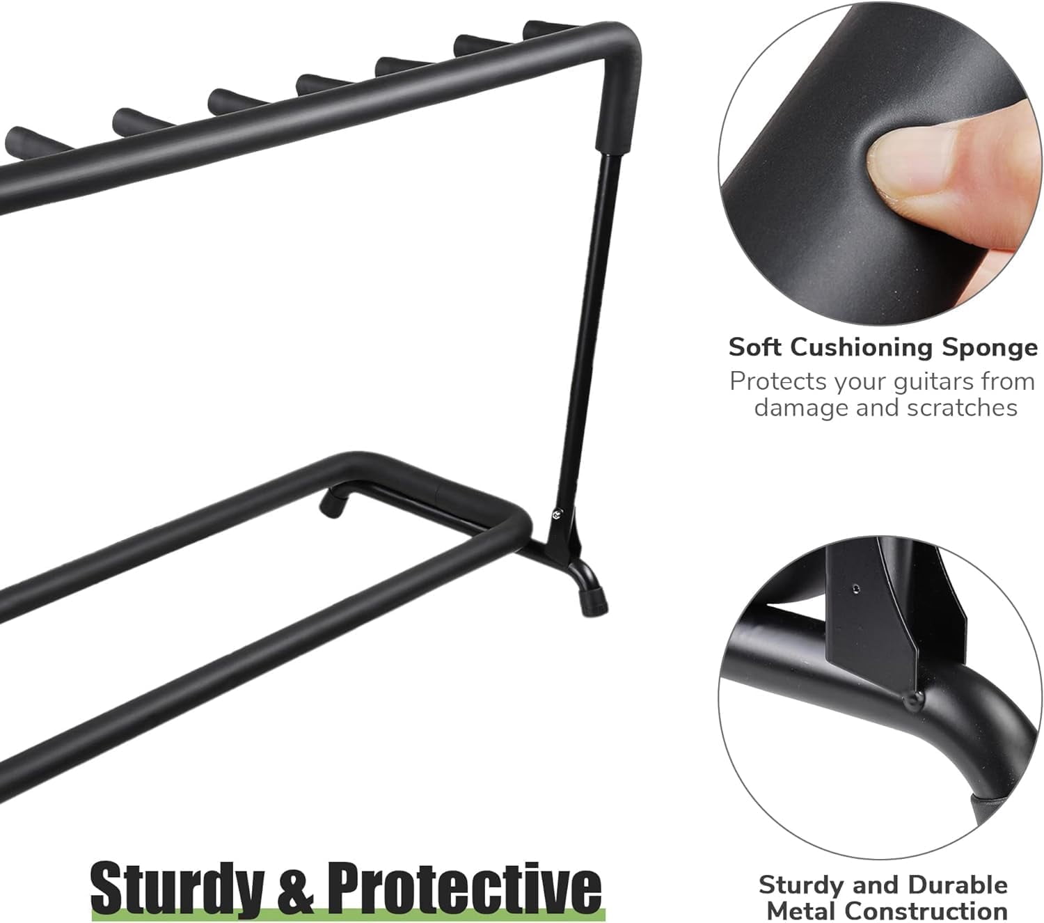 Universal Guitar Rack, Electric Stand, Bass Holder, Folding Display Multi-guitar Aluminum Alloy 7 Adjustable, Lightweight