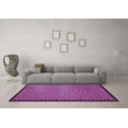 thumbnail image 3 of Ahgly Company Indoor Round Checkered Purple Modern Area Rugs, 7' Round, 3 of 4