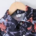 thumbnail image 5 of FYDUU Boys Summer Outfits Sets Casual Beach Short Sleeve Button Down Hawaiian Shirt Shorts Two Piece Set For Kids Toddler Boys Playwear 4-5 Years, 5 of 6