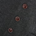 thumbnail image 4 of GFDYREE Men's Slim Fit Herringbone Tweed Suits Vest Premium Wool Blend Waistcoat, 4 of 7