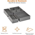 thumbnail image 3 of Basics Dresser Drawer Storage Organizer for Undergarments Gray | Set of 4, 3 of 8