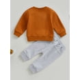 thumbnail image 4 of Bagilaanoe 2Pcs Toddler Baby Girl Boy Long Pants Set Embroidery Long Sleeve Sweatshirt Pullover Tops + Sweatpants 12M 18M 24M 3T 4T 5T Kids Casual Sweatsuits, 4 of 9