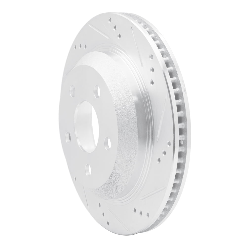 Dynamic Friction Company 631-52013R DFC Brake Rotor - Drilled And Slotted - Silver