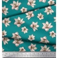 thumbnail image 3 of Soimoi Vert Poly Georgette Tissu Lys Imprimé Floral par Yard 42 Pouces de Large, 3 of 3