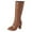 Brown, variant on Rokment Womens Ladies Leather Slouchy High Heel Wide Calf Knee High Dress Boots Fall Winter Stylish Casual Pointed Toe Tall Dressy Boots Black Size 6.5