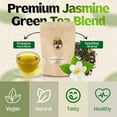 thumbnail image 5 of Jasmine with Flowers Green Tea | Loose Leaf Tea Pouch - 16oz Bulk Bag | Premium Floral Blend from Fujian China | Soothing Aroma | Steamed Green Tea | English Tea Store, 5 of 6