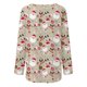 thumbnail image 5 of Mujeres moda casual manga larga cuello redondo tops blusa suelta camisas impresas Pompotops FGAJ12010, 5 of 5