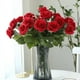 thumbnail image 5 of Simulación de rosa hidratante, decoración del hogar, accesorios de boda, flor falsa, simulación de flor, rama única, sensación de tela de seda hidratante, rosa, 5 of 5