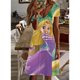thumbnail image 3 of Vestido de manga corta con escote en V, estilo casual de calle, ropa de mujer, vestido de princesa Elsa de Disney Frozen, estampado para mujer, 3 of 5