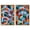 Gold Frame, variant on Cubic Harmony Set Canvas Print Colorful Wall Decor Set by Art Remedy, Gallery Wrapped, 24 x 36