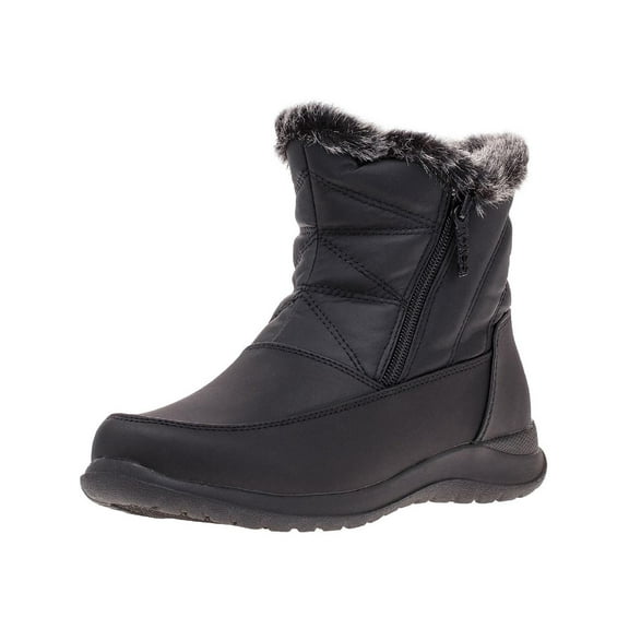 Totes Womens Dalia Zip Up Waterproof Winter & Snow Boots