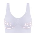 thumbnail image 5 of SROBPTY Womens Bras, Wireless Push Up Solid Traceless Comfortable Breathable Gathering Bra Underwear White, 5 of 5