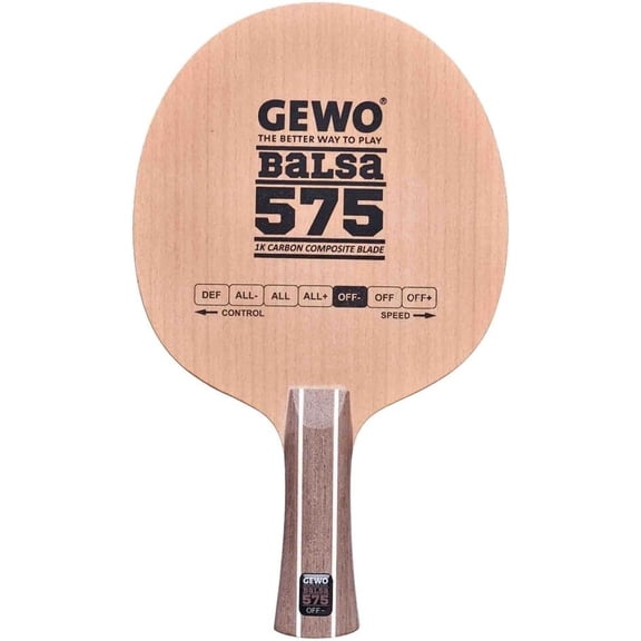 GEWO Balsa Carbon 575 Offensive Minus Table Tennis Blade