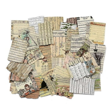 10 bag 50pcs Paper Stickers for DIY Scrapbooking Journal Decoration Music Score Mixed color 36~68x36~55x0.1mm 50pcs/bag