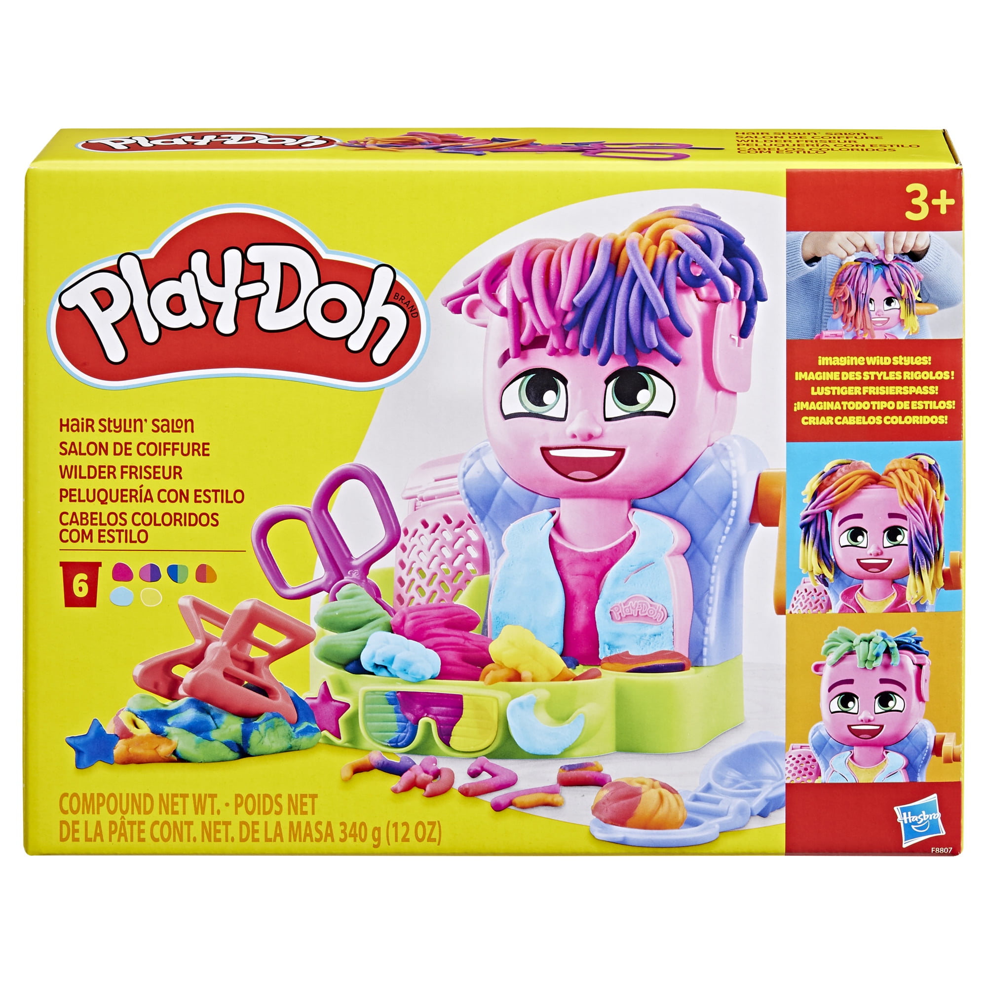 Play-Doh Hair Stylin' Salon Play Dough Playset with 6 Cans, Ages 3+
