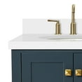 thumbnail image 5 of Ariel Cambridge 37 In. Left Offset Oval Sink Vanity With White Quartz Countertop In Midnight Blue, 5 of 10