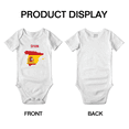 thumbnail image 3 of Spain Map Flag Cute Baby Rompers Baby Clothes (White, 0-3 Months), 3 of 5