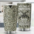 thumbnail image 2 of Veteran Coffee Tumbler My Time In Uniform May Be Over But My Watch Never Ends Stainless Steel Cup Military Retirement Gifts For Men Army Things For Veterans Retired, 2 of 6