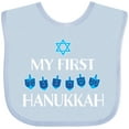 thumbnail image 3 of Inktastic My 1st Hanukkah Dreidels in Blue with Star of David Boys or Girls Baby Bib, 3 of 4