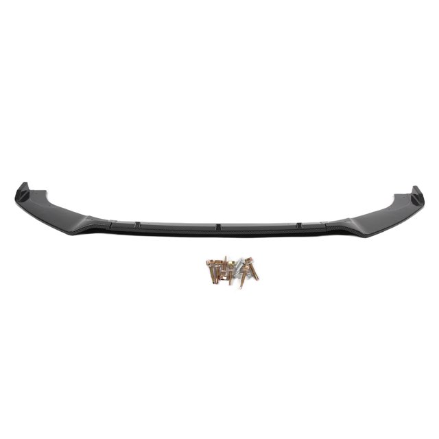3 Sections Front Bumper Splitter Lip Spoiler Replacement for MK7 MK7.5 GTD R 2013‑2020Carbon Fiber Look