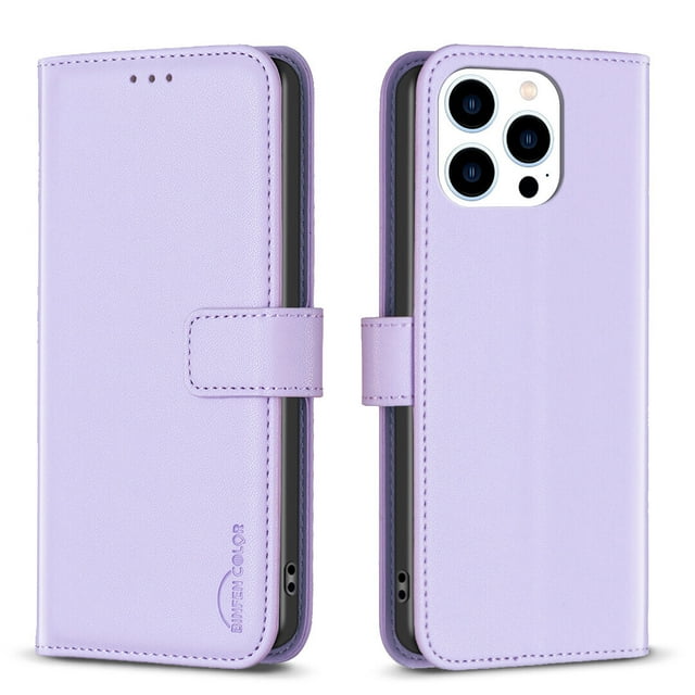 Compatible with iPhone 15 Pro Max Wallet Case with Card Slots Magnetic Closure Flip Folio Cover