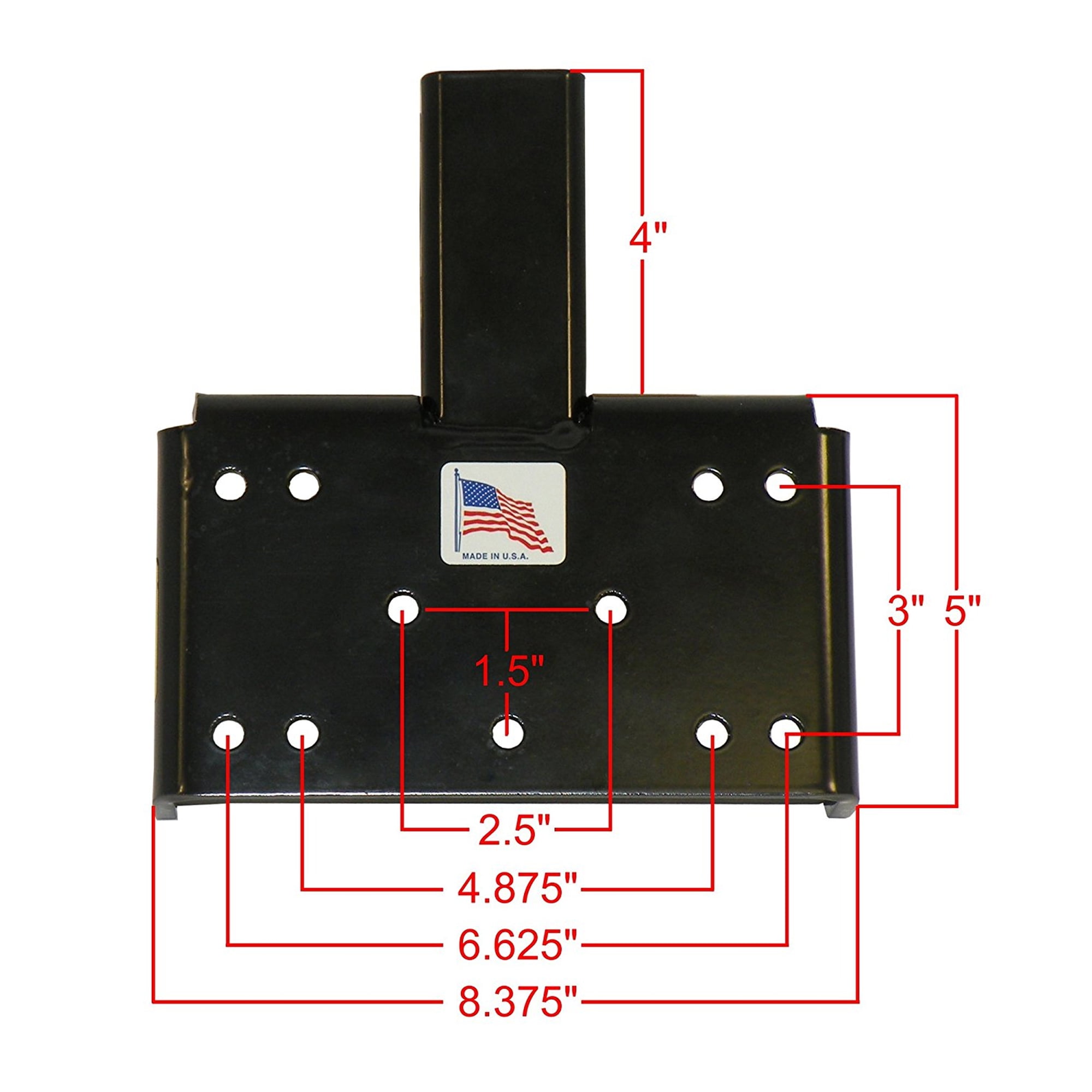 ATV/UTV Winch Mounting Plate For 2 Inch Receivers Made In U.S.A.