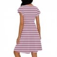thumbnail image 5 of LIaqionyy Womens Dresses V Neck Short Sleeve Button down Sundress Summer Fashion Beach Vacation Dress with Pocket, 5 of 7