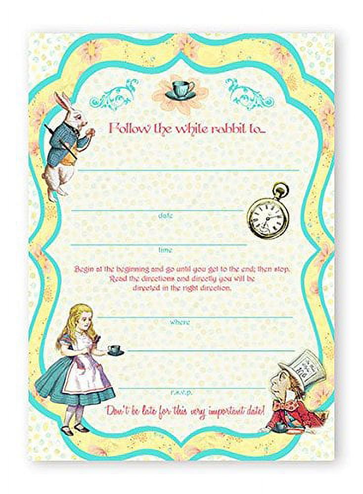 Alice In Wonderland LARGE Invitations - 20 Invitations + 20 Envelopes - Walmart.com alice-in-wonderland-large-invitations-20-invitations-20-envelopes-walmart-com