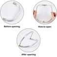 thumbnail image 5 of 2pcs Aluminum Purse Making Kiss Clasp Locks Frame U-Shaped Handles Frame Replacements for DIY Sewing Craft Handles Accessories 7.68x3.54x0.79inch diy Platinum, 5 of 9