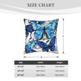 thumbnail image 4 of Kll Blue And White Butterflies Decorative Throw Pillow Covers Velvet Soft For Couch Sofa Bedroom Living Room Outdoor -16"X16", 4 of 8