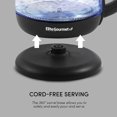 thumbnail image 4 of Elite Gourmet Electric BPA-Free Glass Kettle, Cordless 360° Base, Stylish Blue, 4 of 5