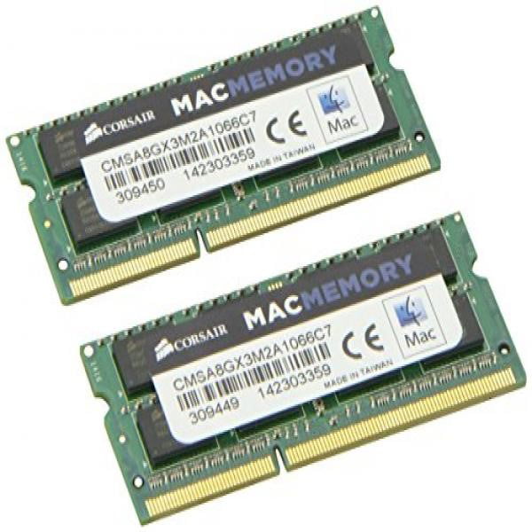 Corsair CMSA8GX3M2A1066C7 8 GB Dual Channel Kit DDR3 1066 (PC3 204-Pin DDR3 Laptop SO-DIMM Memory 1.5V Walmart.com