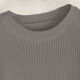 thumbnail image 5 of FRSASU Women's Fall/Winter Long Sleeve Crew Neck Knit Casual Loose Pullover Sweater Tops Gray M(M), 5 of 7