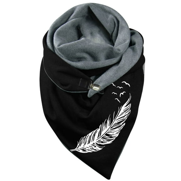 Aoochasliy Winter Scarfs Trendy Winter Women Print Button Soft Wrap Casual Warm Scarves Shawls