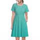 thumbnail image 1 of Easygdp Turquoise Glitter para Vestido Transpirable de Mujer, Vestido Suelto de Manga Corta con Pliegues y Bolsillos para el Verano, 1 of 6